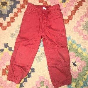 Bright red cargo pants